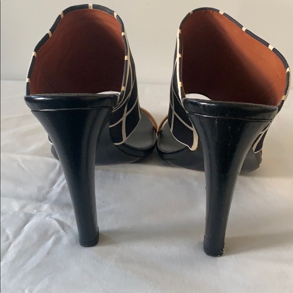 Dries Van Noten black and cream print slide sandal - Picture 4 of 8